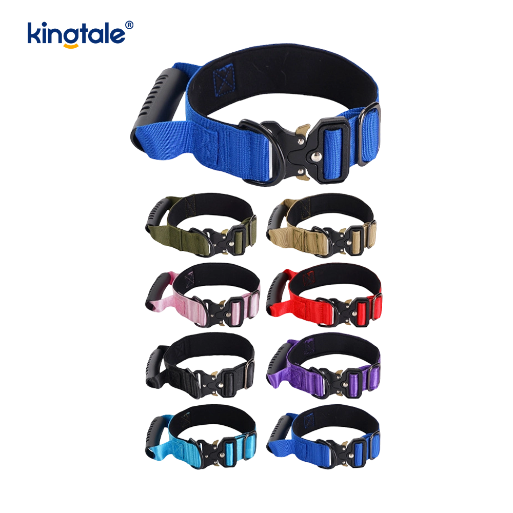 Tactical Training Nylon Control Handle at Quick-Release Metal Buckle Collar