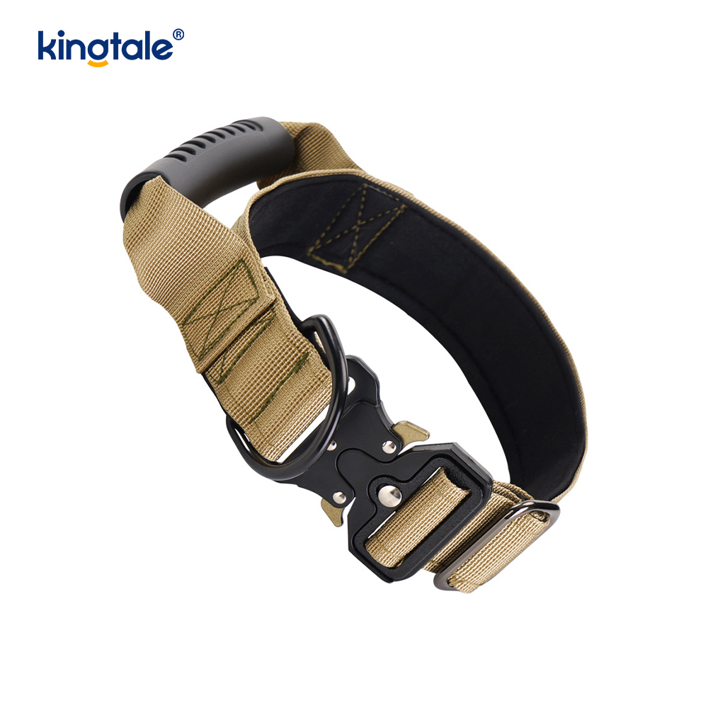 Tactical Training Nylon Control Handle at Quick-Release Metal Buckle Collar