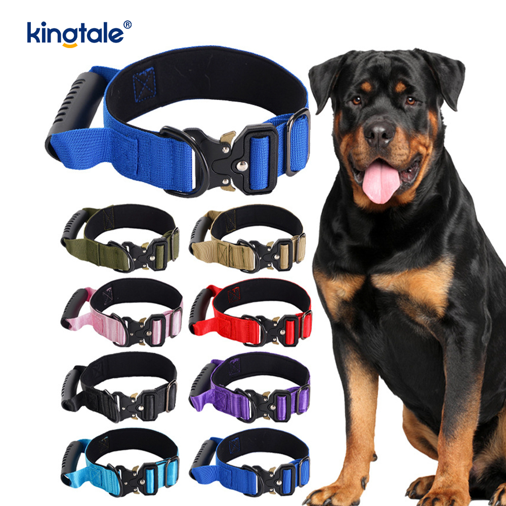Tactical Training Nylon Control Handle at Quick-Release Metal Buckle Collar
