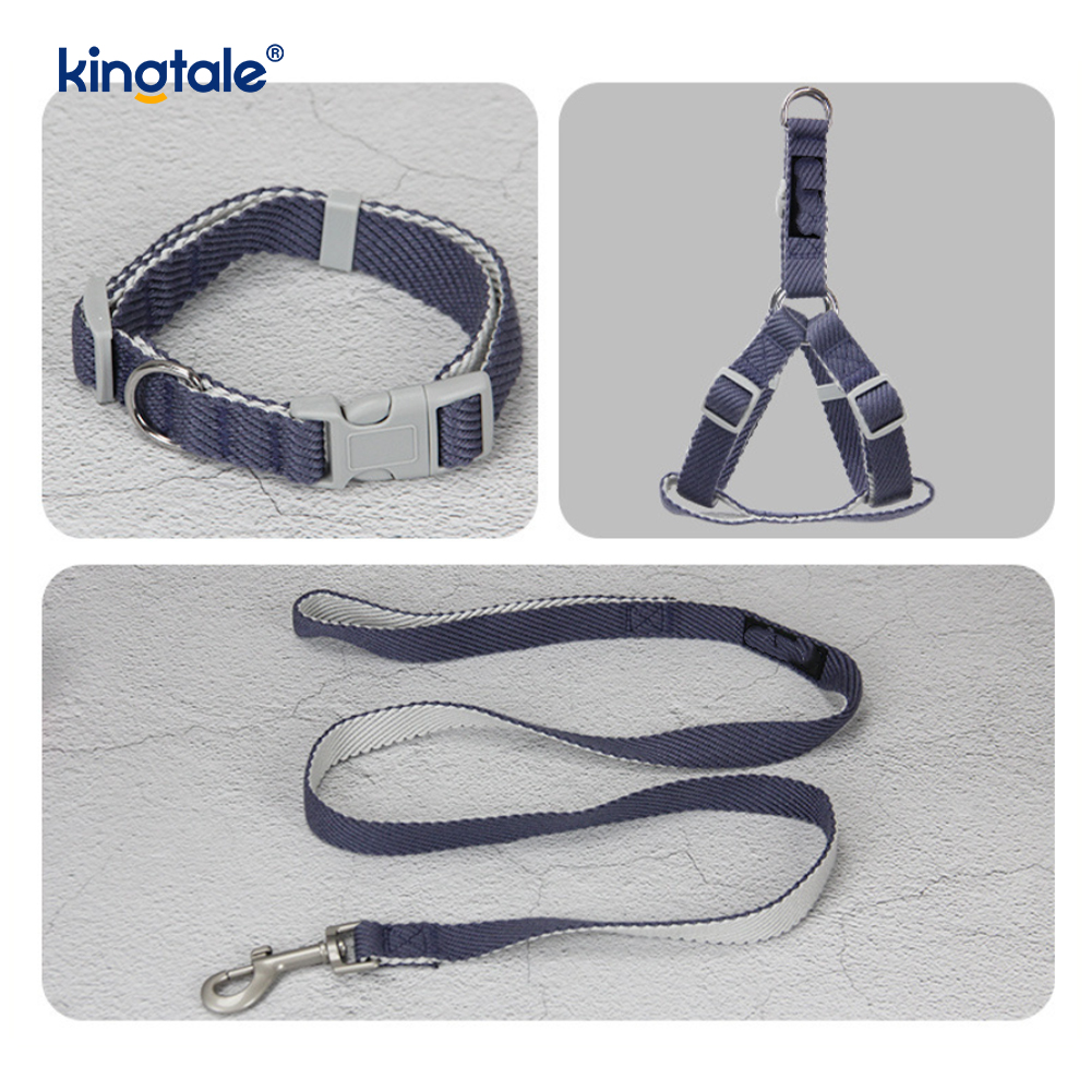 Naka-personalize na OEM/ODM Print Pattern Dog Harness Collar Leash Set