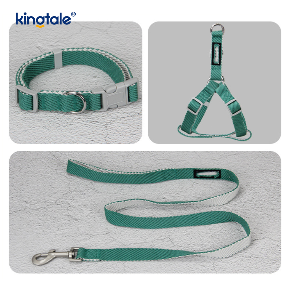 Naka-personalize na OEM/ODM Print Pattern Dog Harness Collar Leash Set