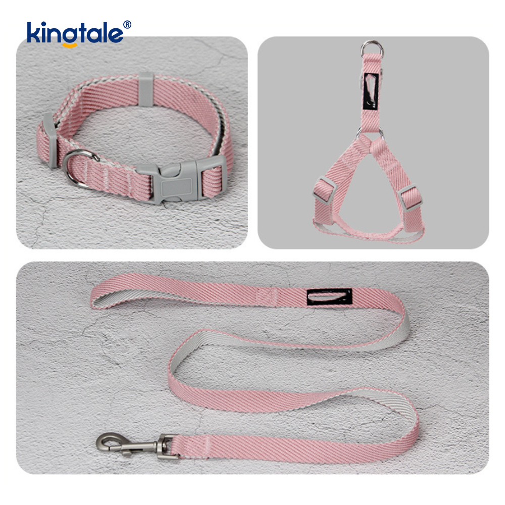 Naka-personalize na OEM/ODM Print Pattern Dog Harness Collar Leash Set