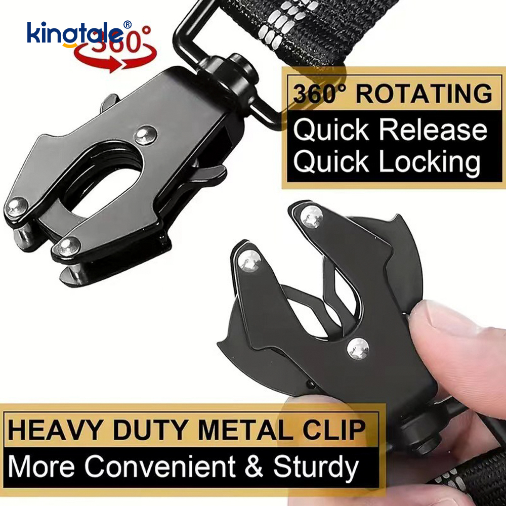 4 In 1 Heavy Duty Dog Lead na May Car Seat Belt At Soft Padded Handle