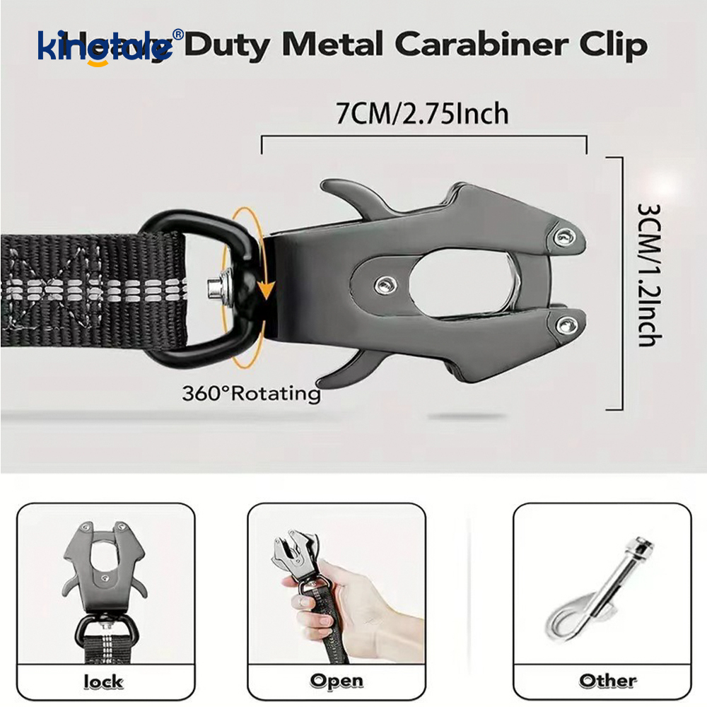 4 In 1 Heavy Duty Dog Lead na May Car Seat Belt At Soft Padded Handle