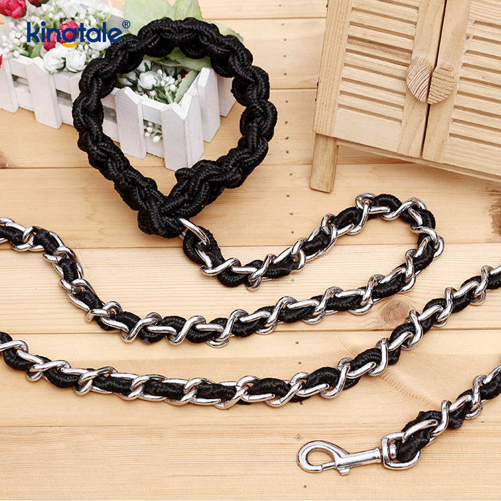 Chew Proof Pet Leash Dog Chain na May Malakas na Anti Bite Comfortable Handle
