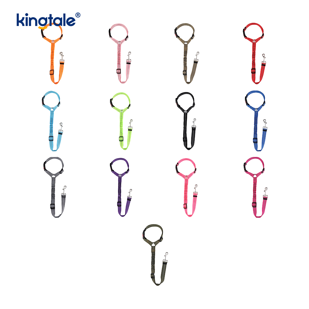 Matibay na Polyester Reflective Pet Car Seat Belt Leash Anti-Rush Anti-Rush