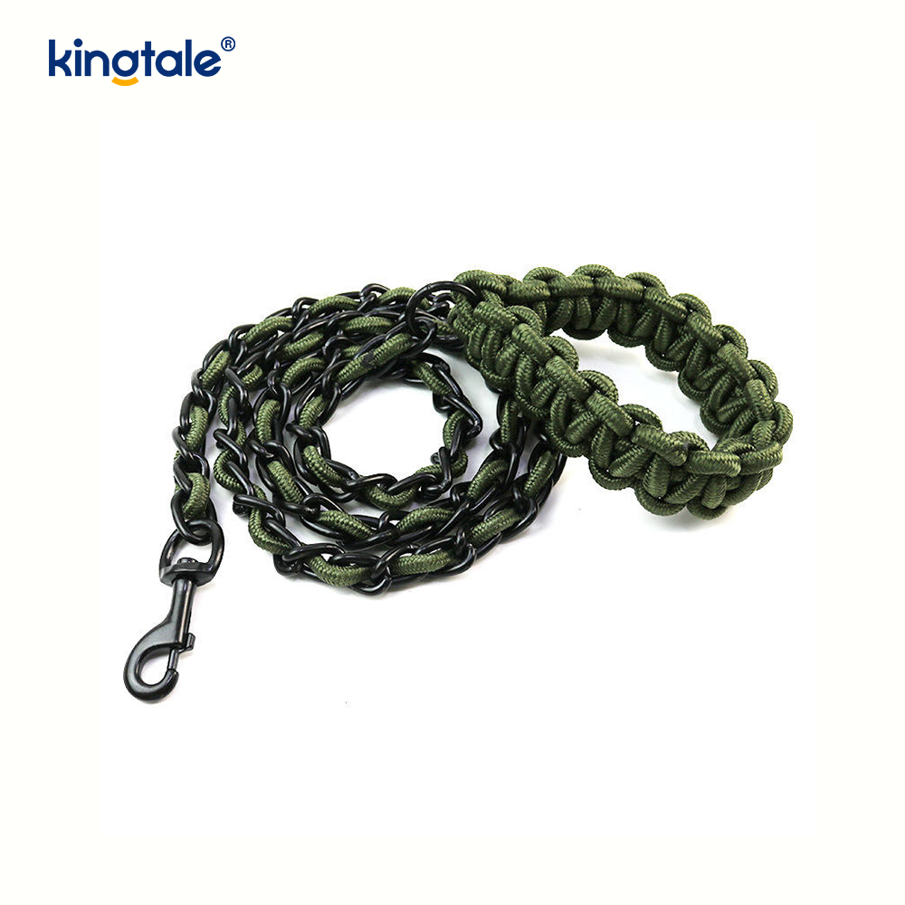 Chew Proof Pet Leash Dog Chain na May Malakas na Anti Bite Comfortable Handle