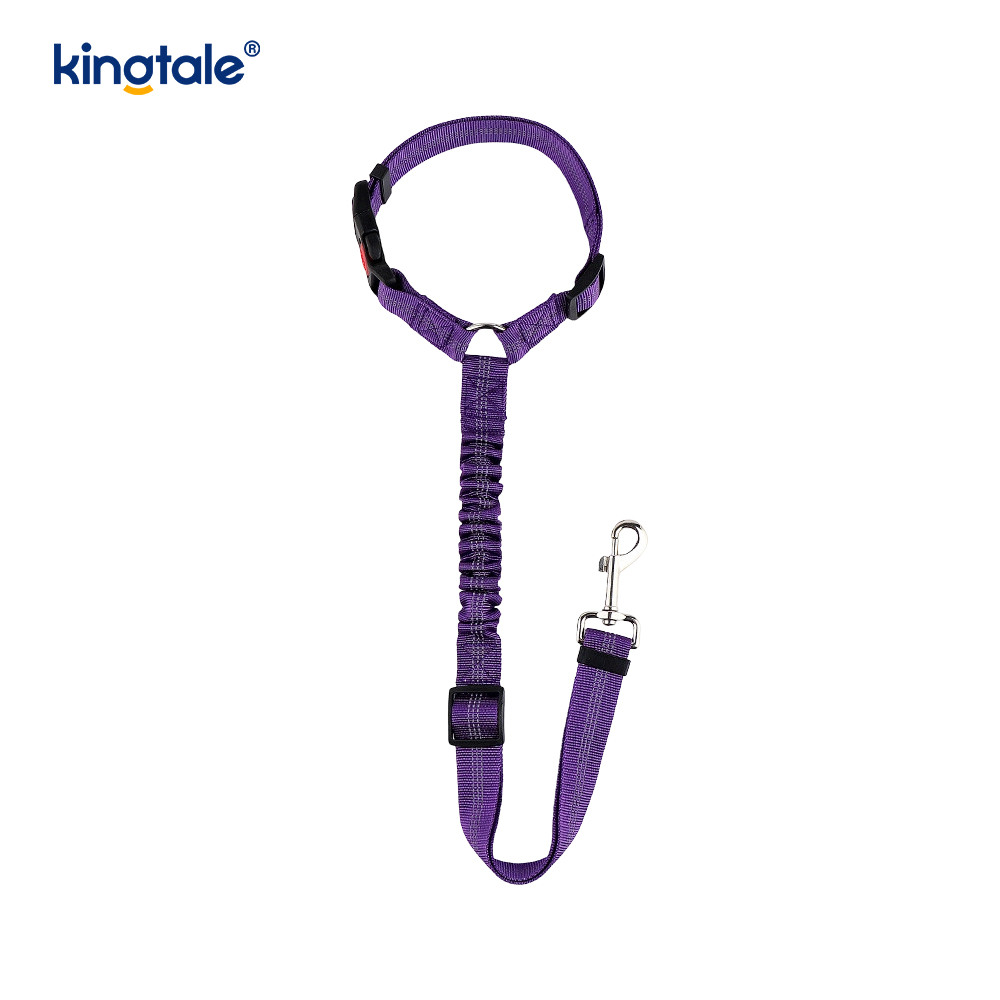 Matibay na Polyester Reflective Pet Car Seat Belt Leash Anti-Rush Anti-Rush