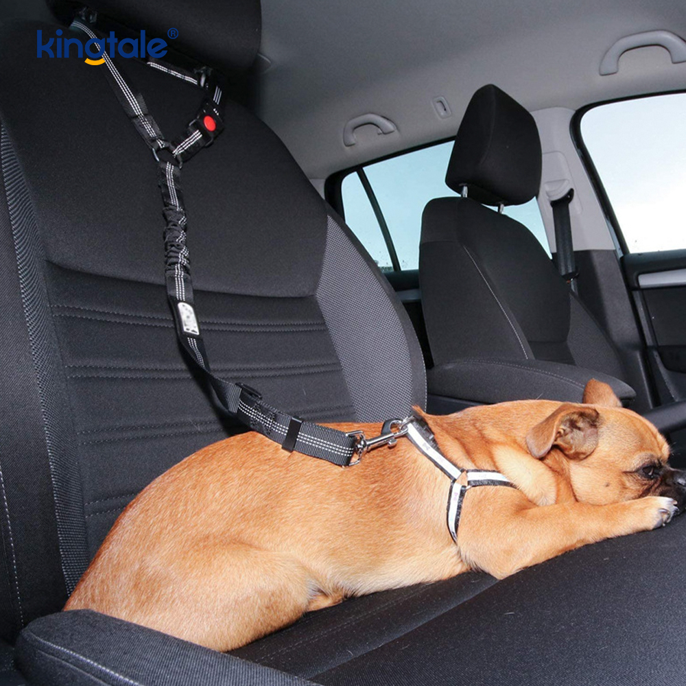 Matibay na Polyester Reflective Pet Car Seat Belt Leash Anti-Rush Anti-Rush