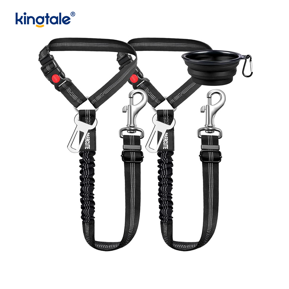 Matibay na Polyester Reflective Pet Car Seat Belt Leash Anti-Rush Anti-Rush