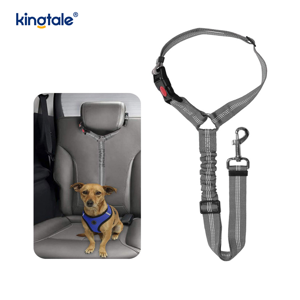 Matibay na Polyester Reflective Pet Car Seat Belt Leash Anti-Rush Anti-Rush