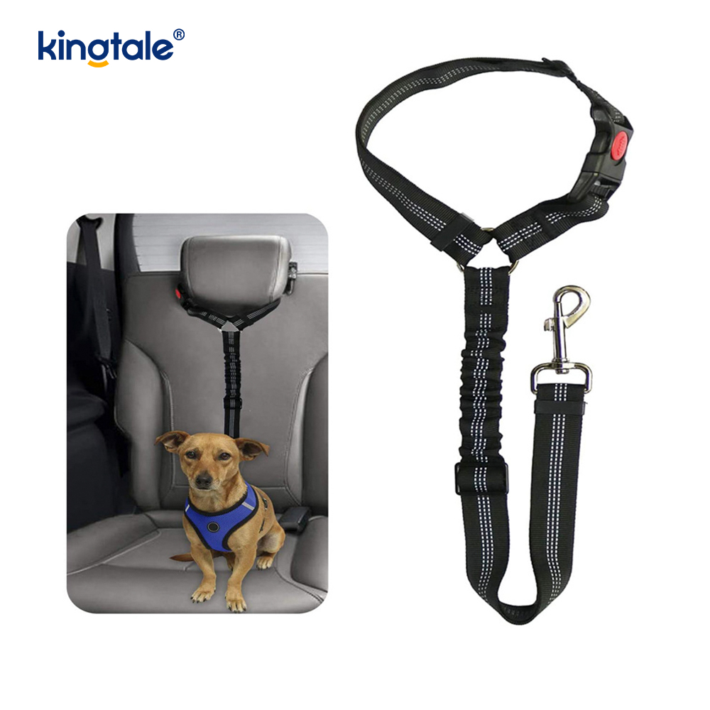 Matibay na Polyester Reflective Pet Car Seat Belt Leash Anti-Rush Anti-Rush