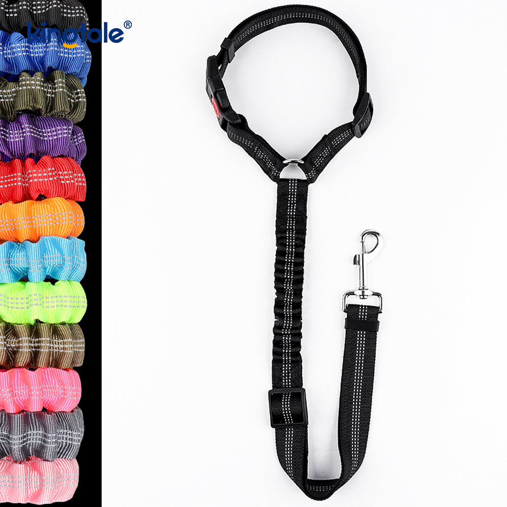 Matibay na Polyester Reflective Pet Car Seat Belt Leash Anti-Rush Anti-Rush