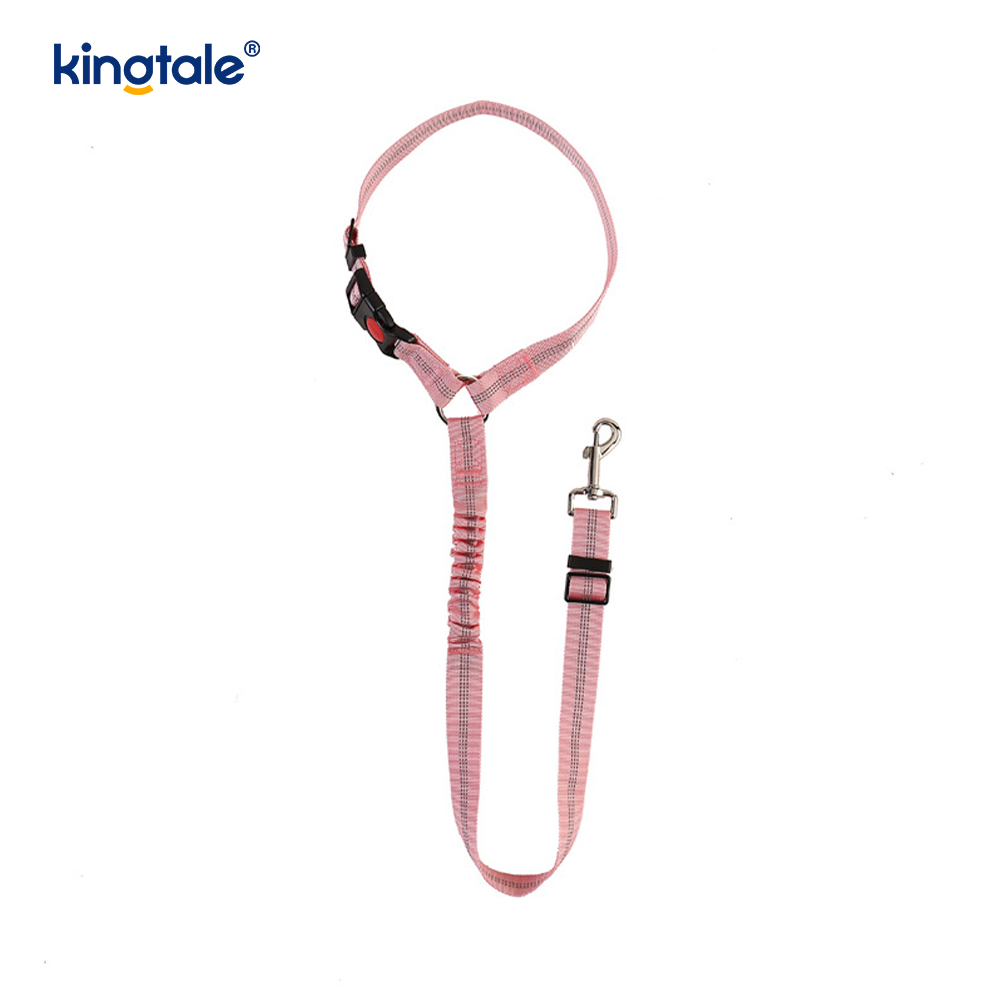 Matibay na Polyester Reflective Pet Car Seat Belt Leash Anti-Rush Anti-Rush