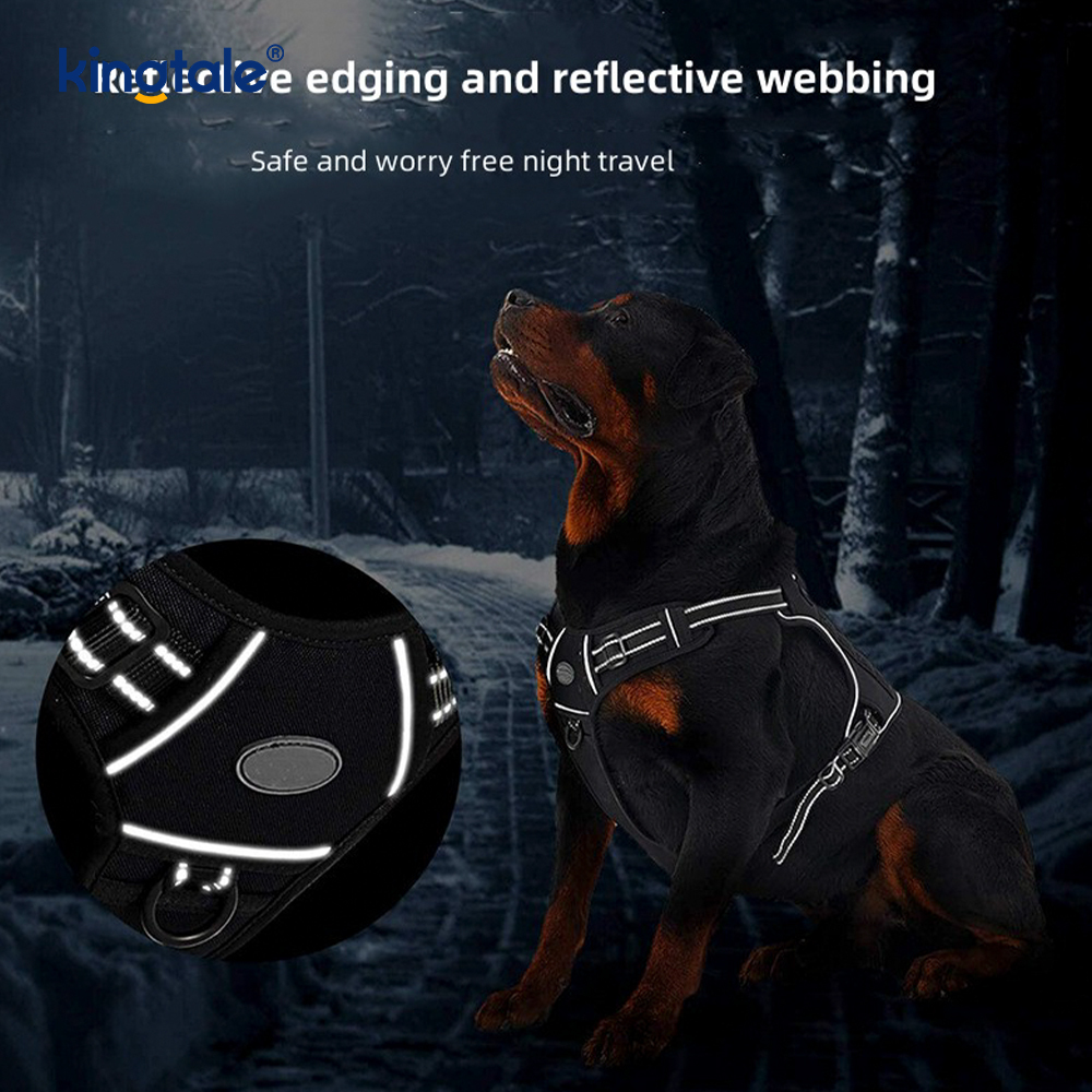 Solid Walang Pull Nylon Heavy Duty Dog Belt Vest Training harnesses Chest