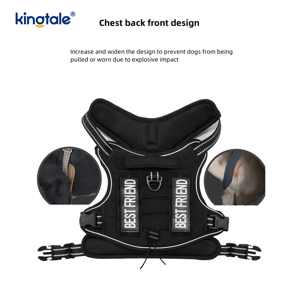 Solid Walang Pull Nylon Heavy Duty Dog Belt Vest Training harnesses Chest