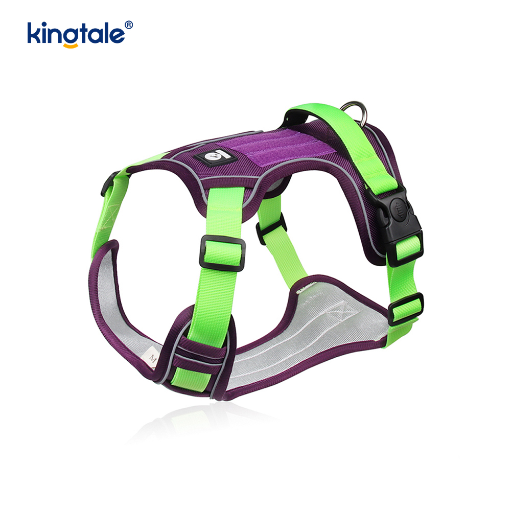 Nylon Rivet Reflective Adjustable Breathable Sport Dog Pet Harness