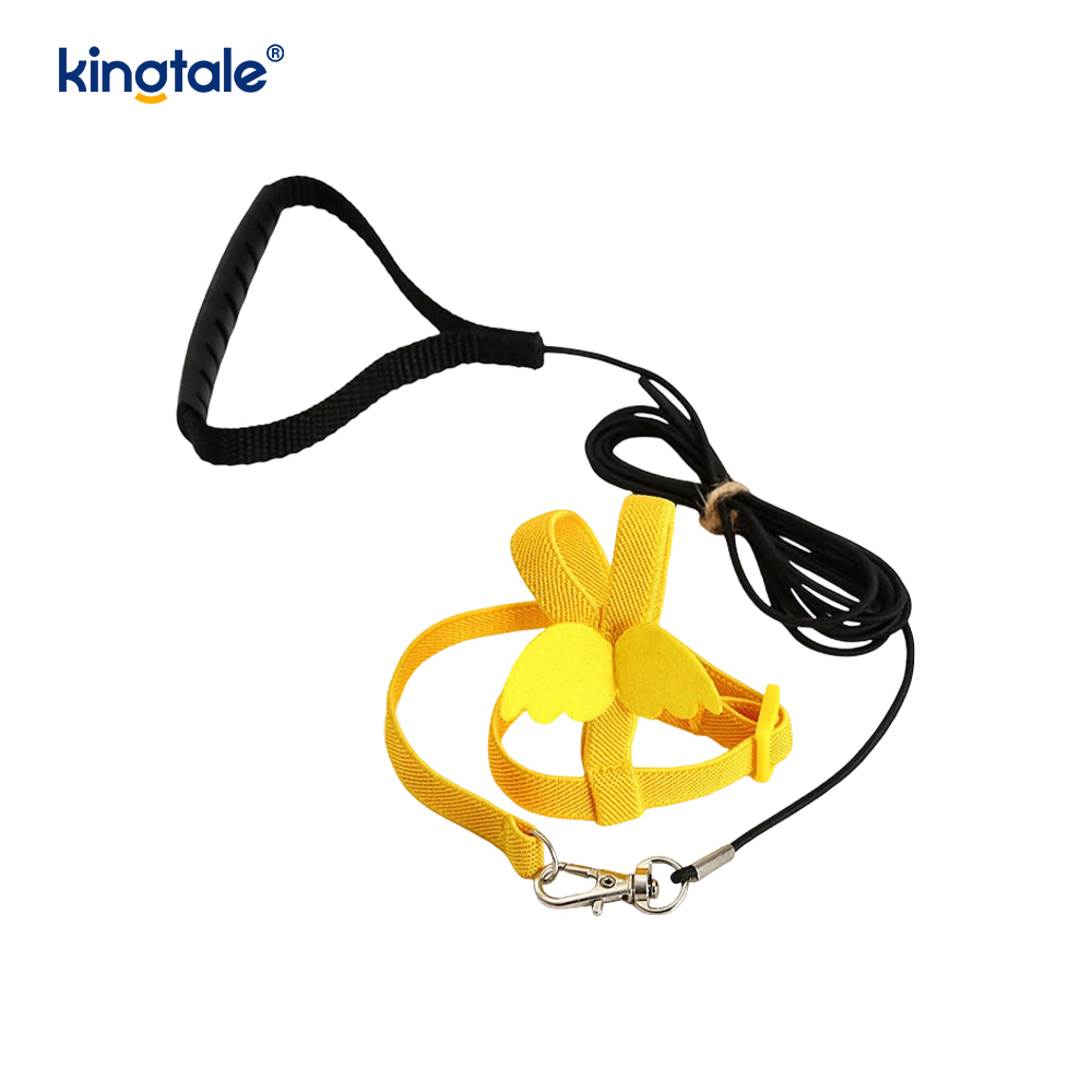 Customized Adjustable Flying Rope Peony Parrot Harness at Leash Set