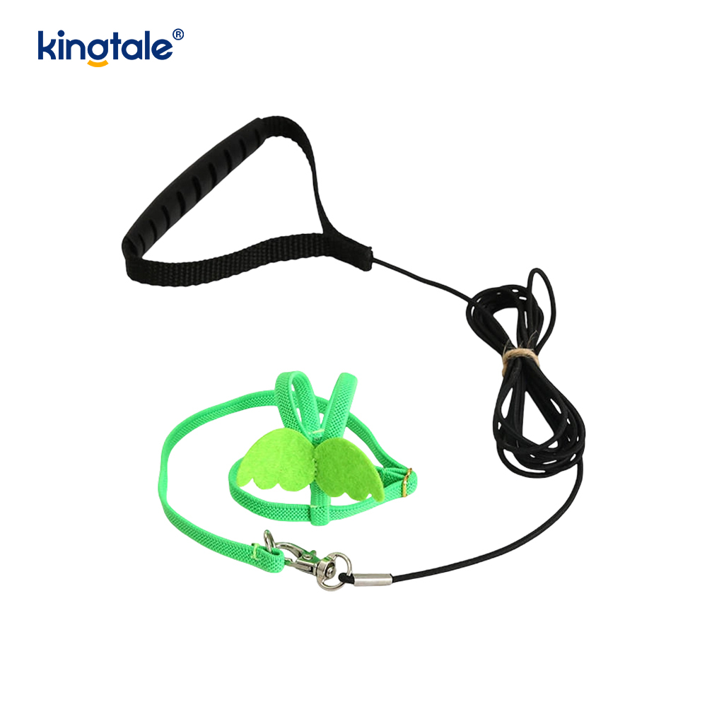 Customized Adjustable Flying Rope Peony Parrot Harness at Leash Set