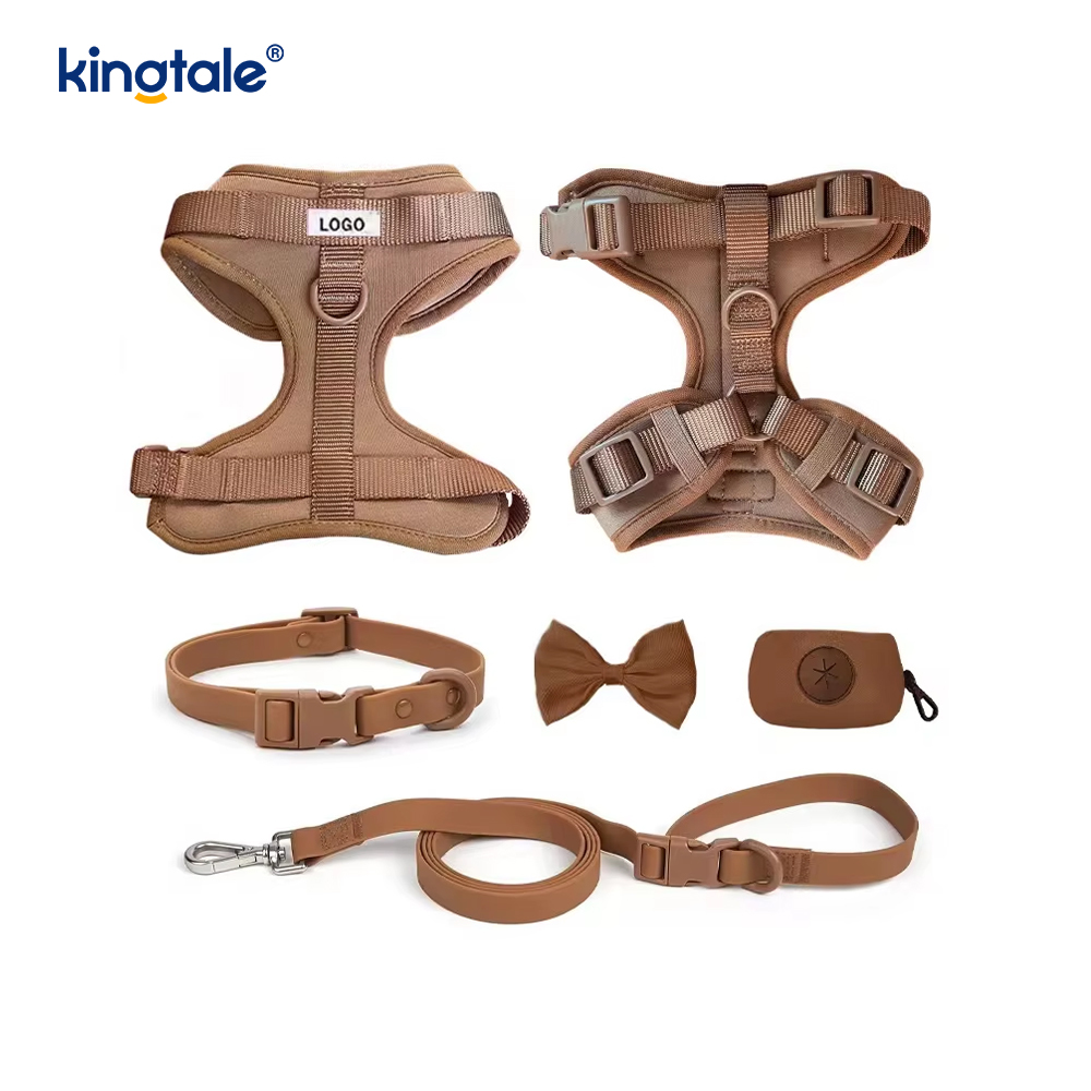 Custom na Fashionable Magaan na Waterproof Pvc Dog Harness Leash Collar