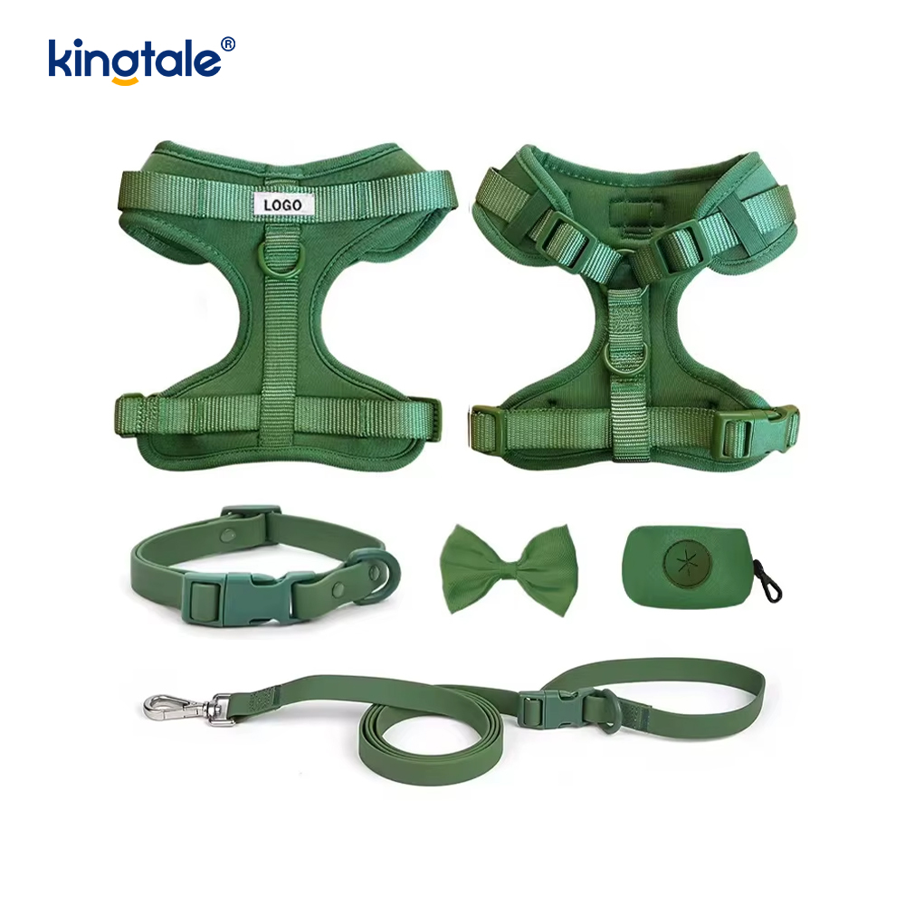 Custom na Fashionable Magaan na Waterproof Pvc Dog Harness Leash Collar