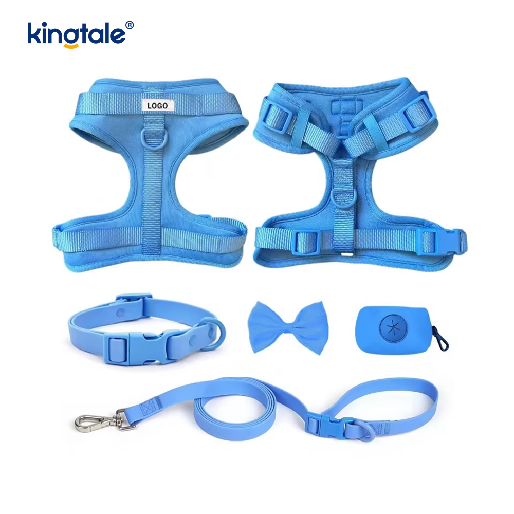 Custom na Fashionable Magaan na Waterproof Pvc Dog Harness Leash Collar