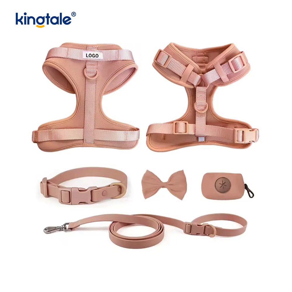 Custom na Fashionable Magaan na Waterproof Pvc Dog Harness Leash Collar