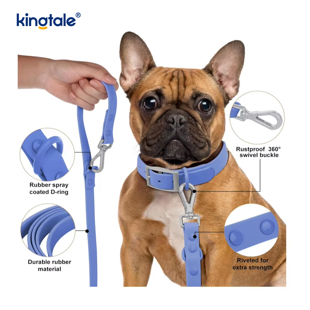 Custom na Fashionable Magaan na Waterproof Pvc Dog Harness Leash Collar