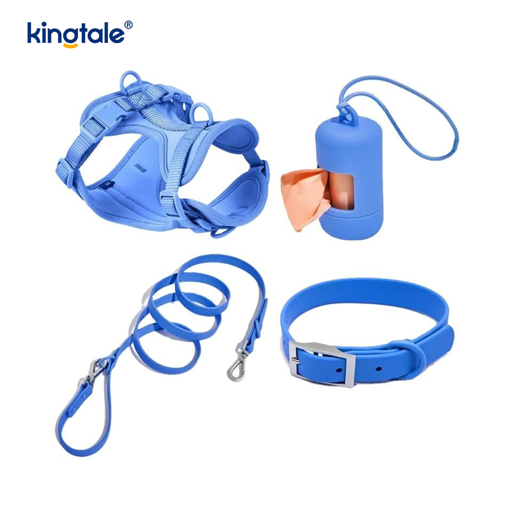 Custom na Fashionable Magaan na Waterproof Pvc Dog Harness Leash Collar