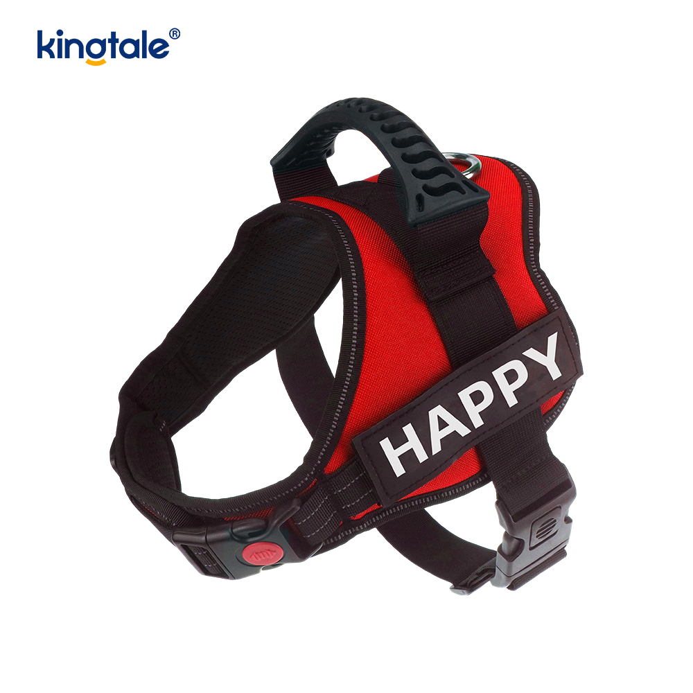 Walang Pull Reflective Designer Dog Harness Solid Nylon Rope Dog Leash