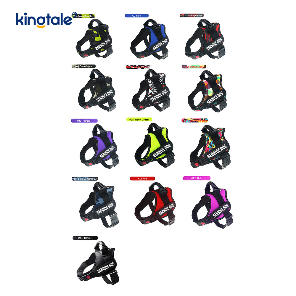 Walang Pull Reflective Designer Dog Harness Solid Nylon Rope Dog Leash