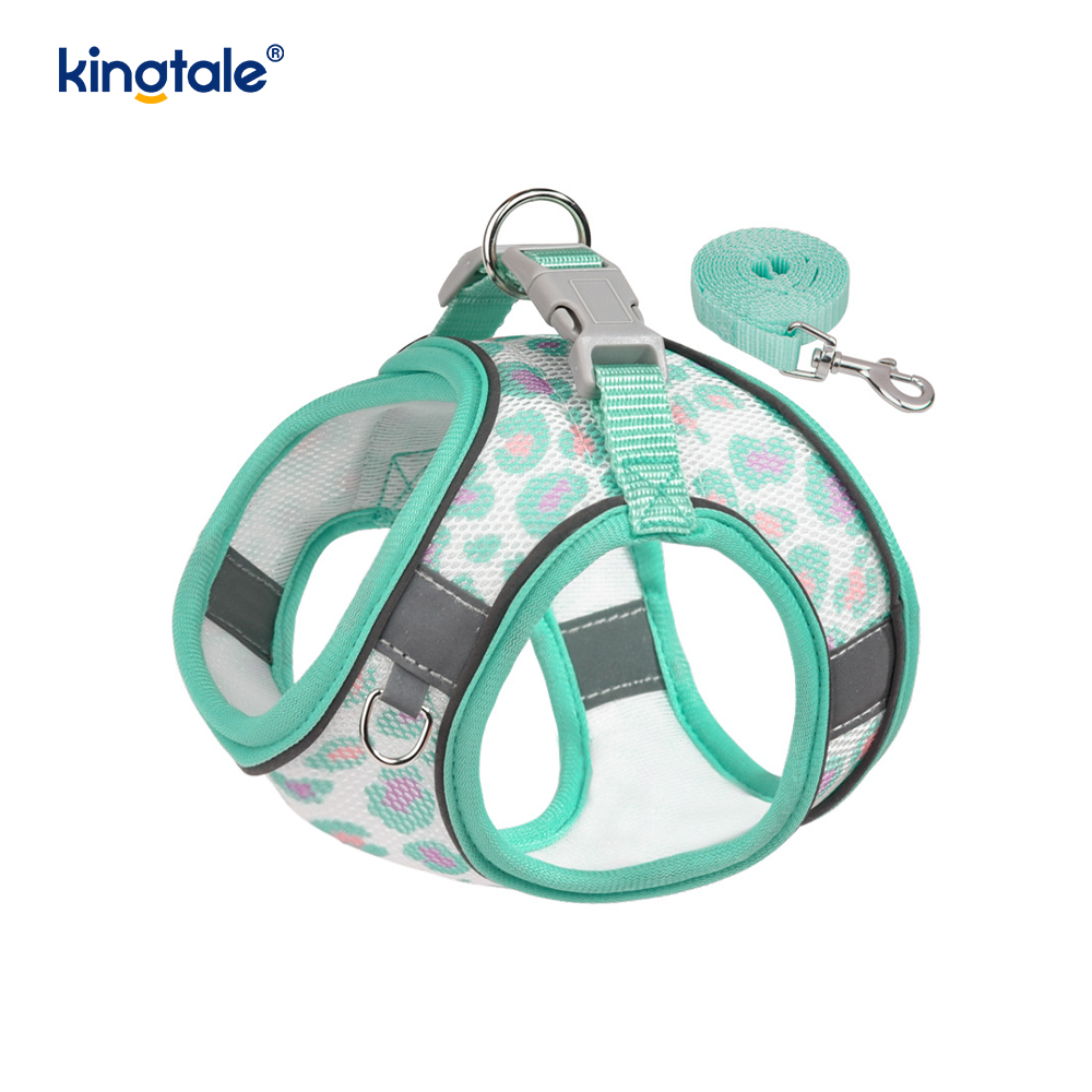 Vest-Style Fashion Padded Pet Harness Dog Reflective Anti-Shock Leash