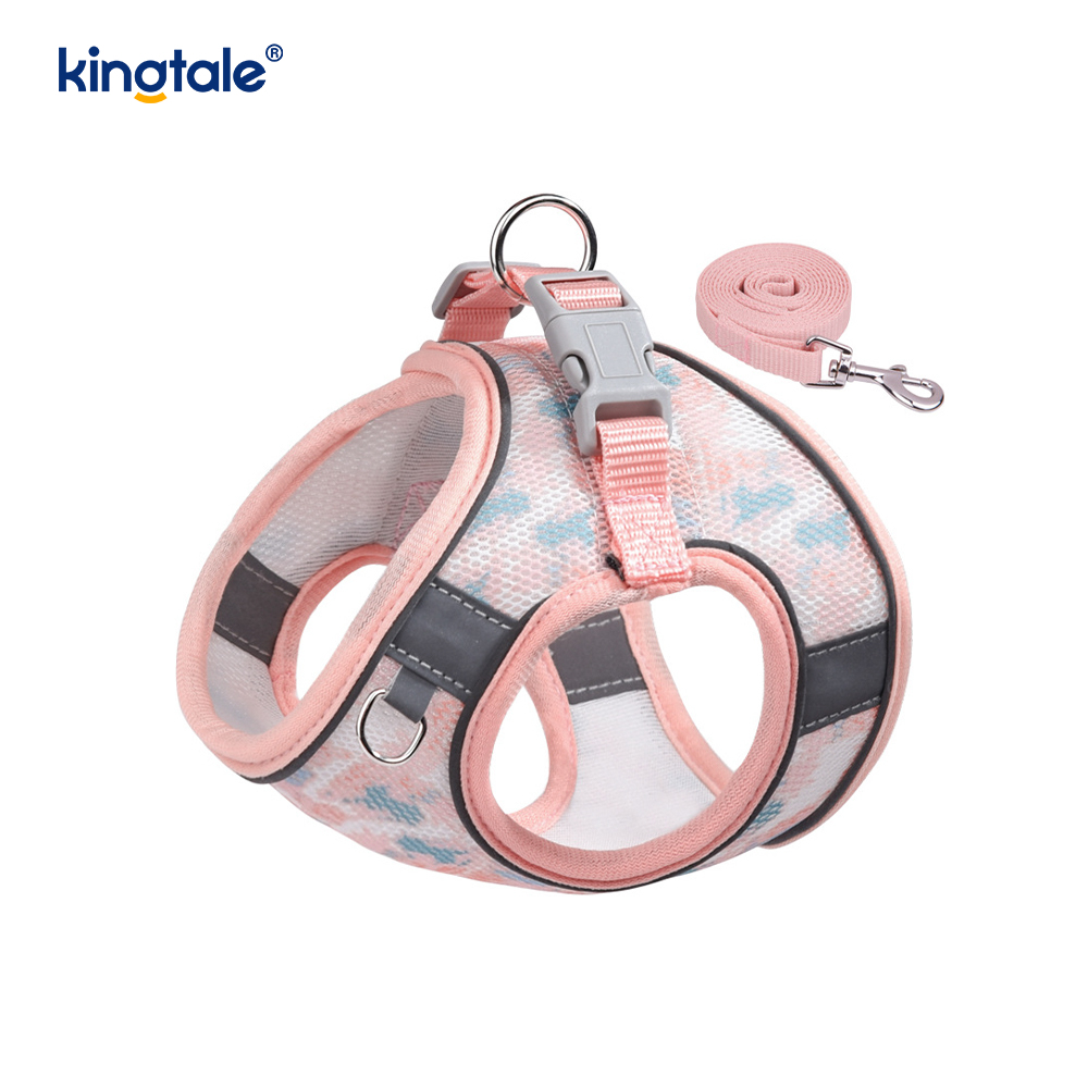 Vest-Style Fashion Padded Pet Harness Dog Reflective Anti-Shock Leash
