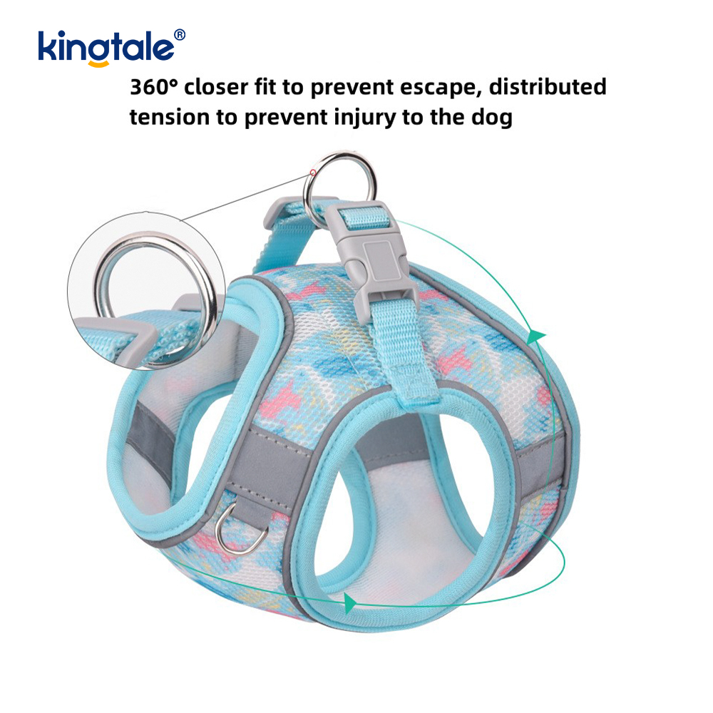 Vest-Style Fashion Padded Pet Harness Dog Reflective Anti-Shock Leash