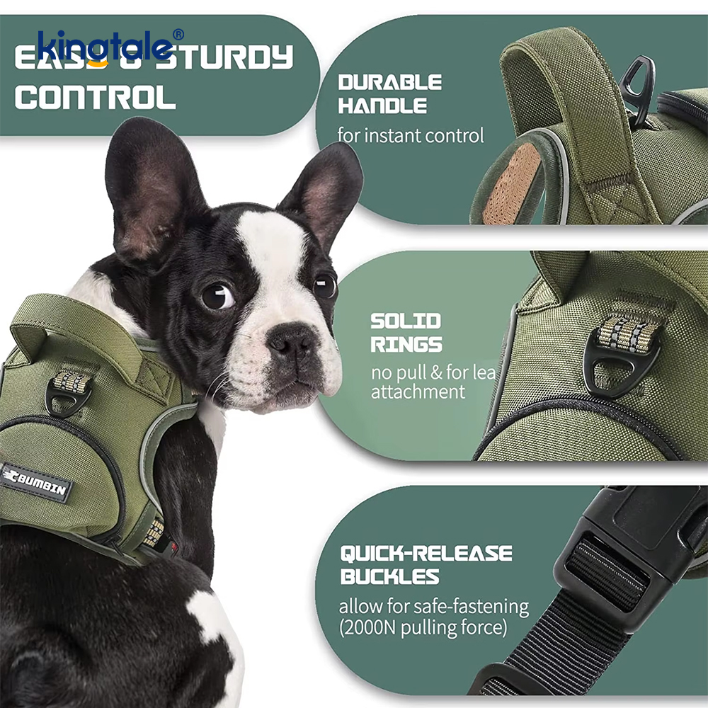 Adjustable No Choke Pet Vest na may Dog Leash Reflective Pet Walking Harness