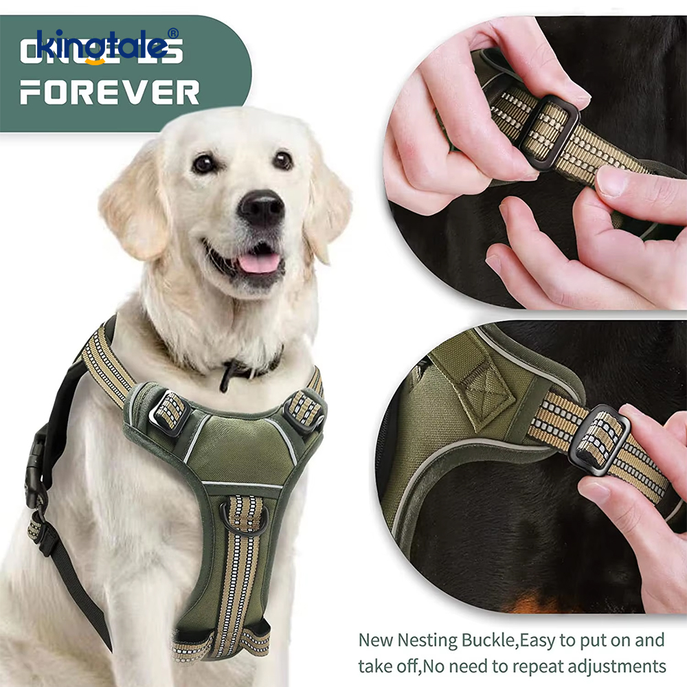 Adjustable No Choke Pet Vest na may Dog Leash Reflective Pet Walking Harness