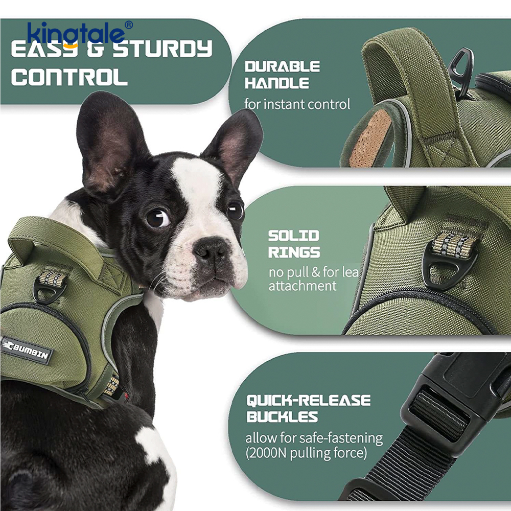 Adjustable No Choke Pet Vest na may Dog Leash Reflective Pet Walking Harness