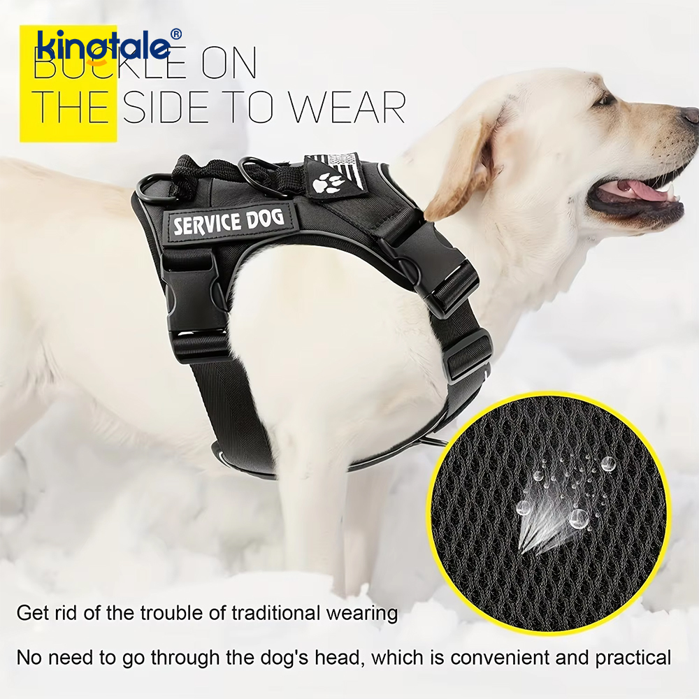 No-Pull Reflective Tactical Heavy Duty Tactical Dog Harness Para sa Malaking Aso