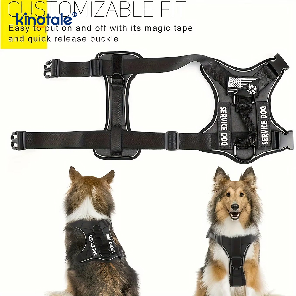 No-Pull Reflective Tactical Heavy Duty Tactical Dog Harness Para sa Malaking Aso