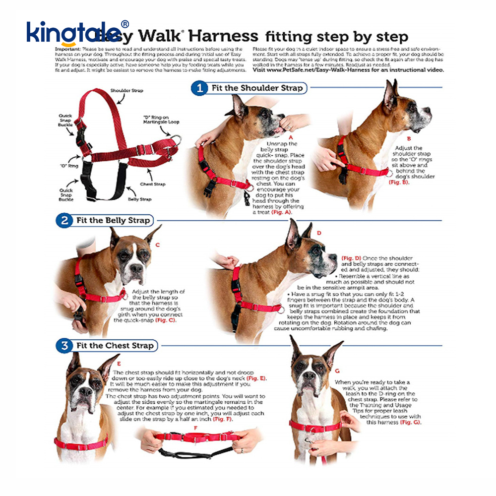 No-Pull Dog Harness Tulong Ihinto ang Paghila Kontrolin at Turuan ang Leash Manners