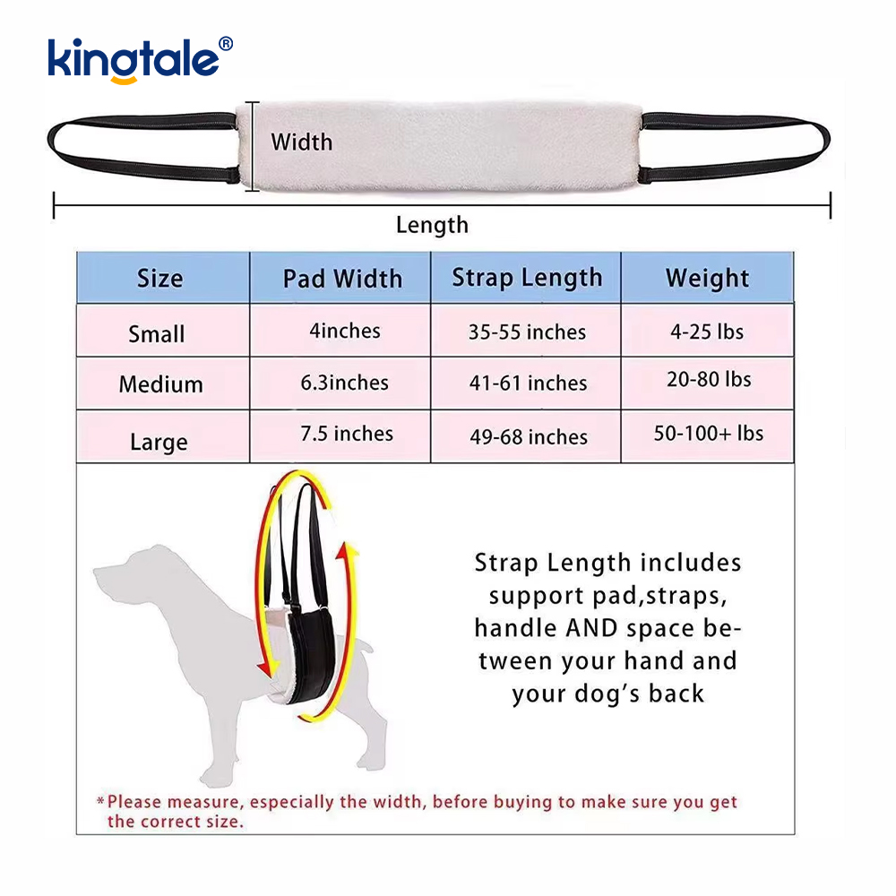 Customized Portable Dog Sling Solid Sustainable Dog Lift Harness Para sa Mga Alagang Hayop