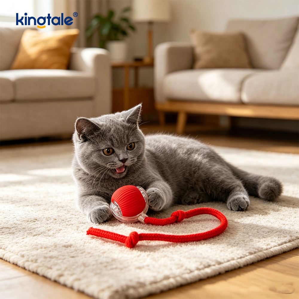 Awtomatikong Cat Toy Ball na May Awtomatikong Pag-iwas sa Obstacle