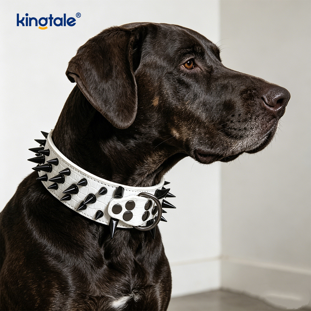 Sharp Spiked Studded Dog Collar Mga Naka-istilong Leather Dog Collars