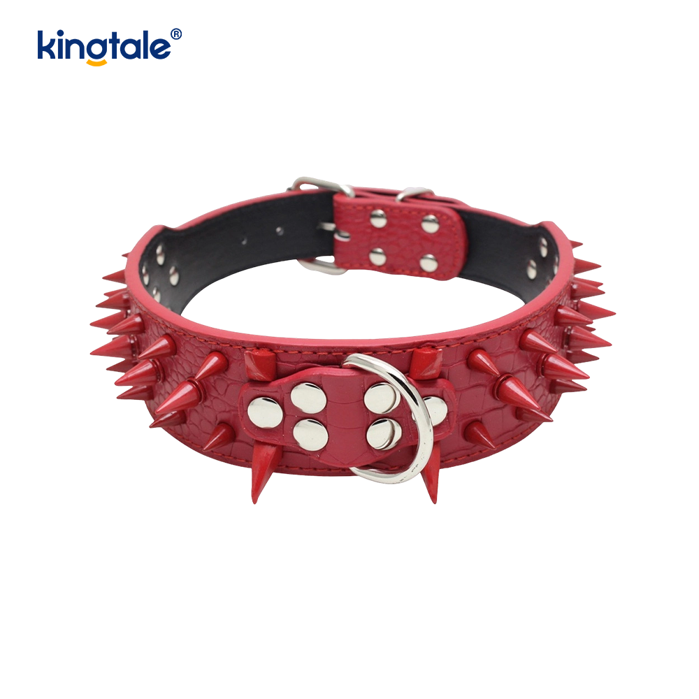 Sharp Spiked Studded Dog Collar Mga Naka-istilong Leather Dog Collars