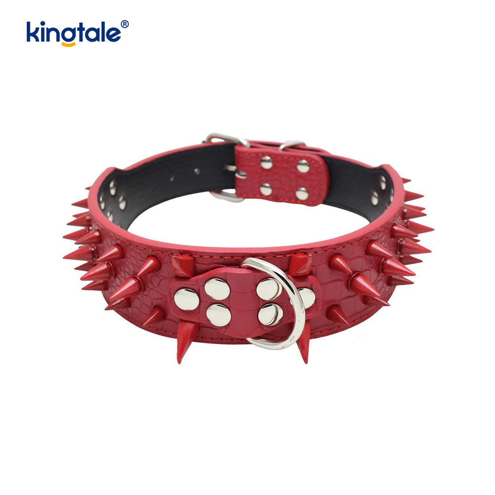 Sharp Spiked Studded Dog Collar Mga Naka-istilong Leather Dog Collars