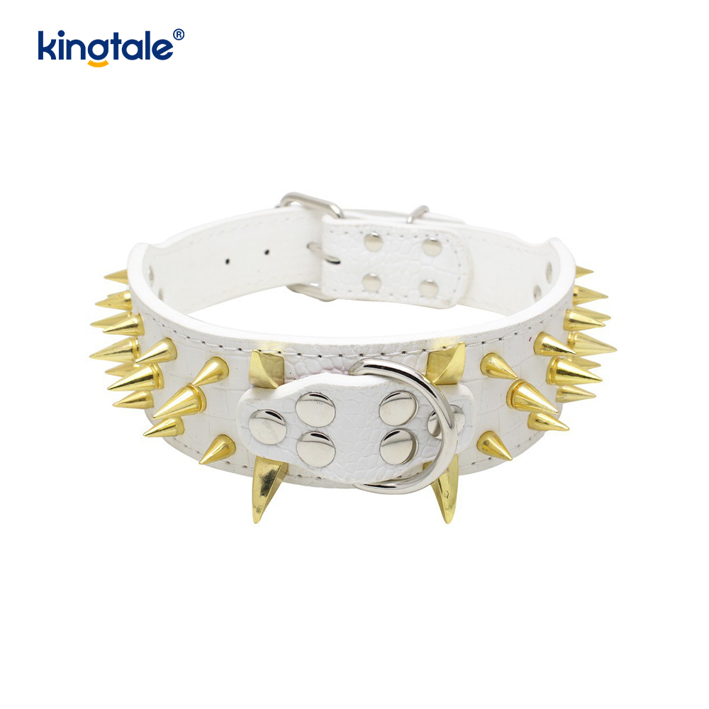 Sharp Spiked Studded Dog Collar Mga Naka-istilong Leather Dog Collars