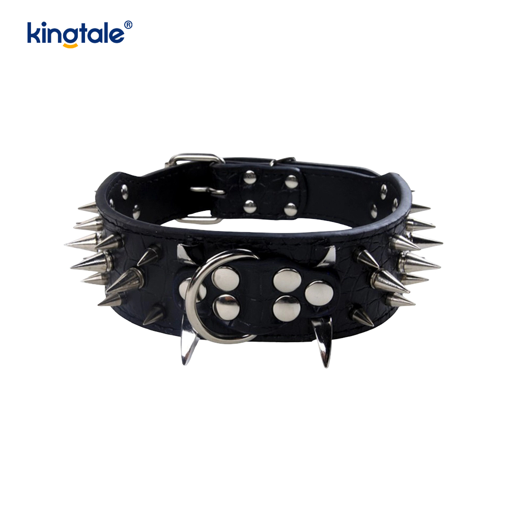 Sharp Spiked Studded Dog Collar Mga Naka-istilong Leather Dog Collars