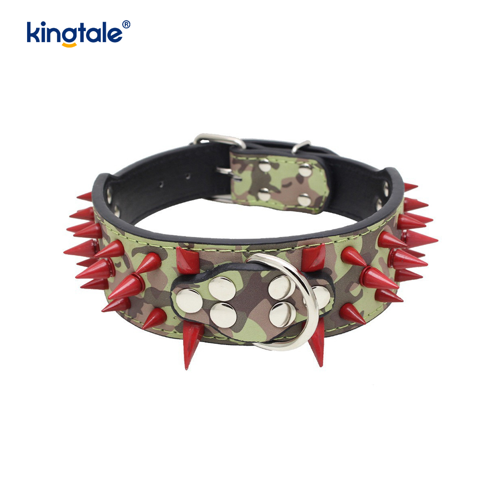 Sharp Spiked Studded Dog Collar Mga Naka-istilong Leather Dog Collars