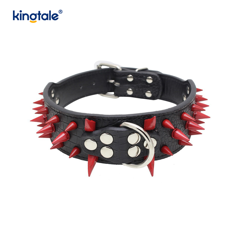 Sharp Spiked Studded Dog Collar Mga Naka-istilong Leather Dog Collars
