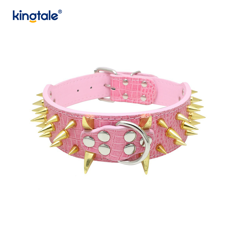 Sharp Spiked Studded Dog Collar Mga Naka-istilong Leather Dog Collars